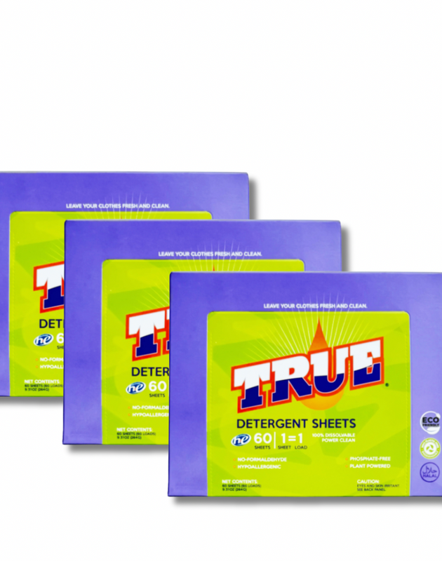 True Detergent Laundry Sheets - 3 Pack