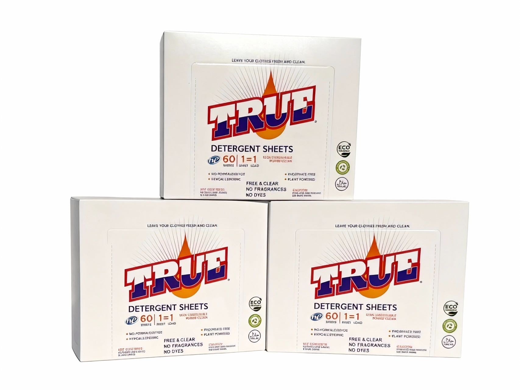 3 • Free & Clear Laundry Sheets • 180 Count