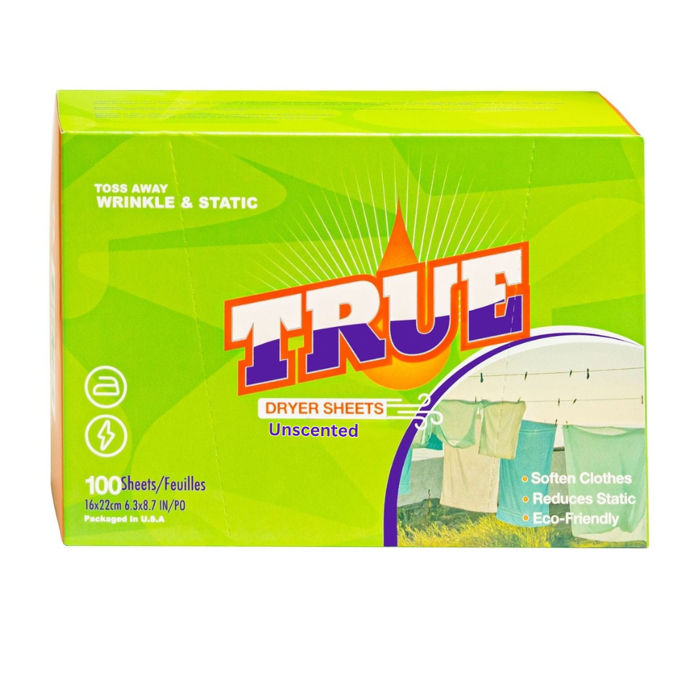New True Laundry UNSCENTED Dryer Sheet - 100 Count