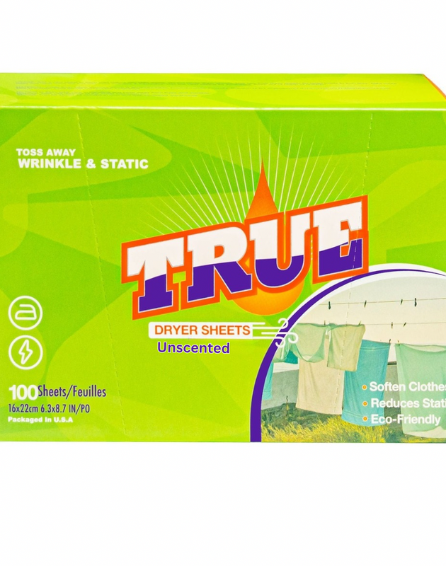 New True Laundry UNSCENTED Dryer Sheet - 100 Count