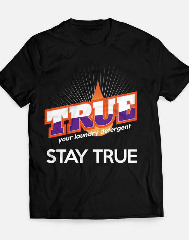 Black with White True T-Shirt (Free Shipping) • Please choose your size from S to 4XL